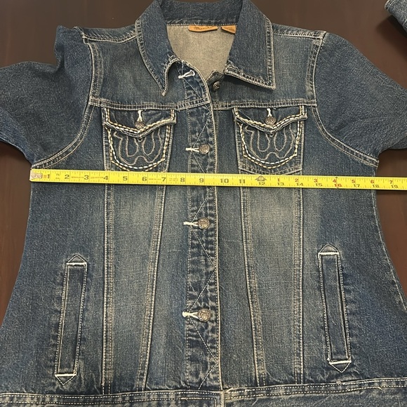 Wrangler Western Denim Embroidered Pockets Jean Denim Jacket Women Size M - Picture 15 of 17